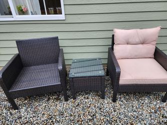 3-Piece Wicker Patio Set