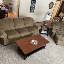 Living Room Set (will sell separately) - Sofa, Chair & Ottoman, Coffee Table, Side Table