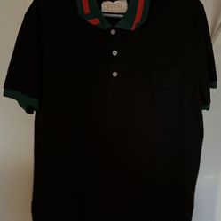 Gucci Web-collar piqué polo shirt  