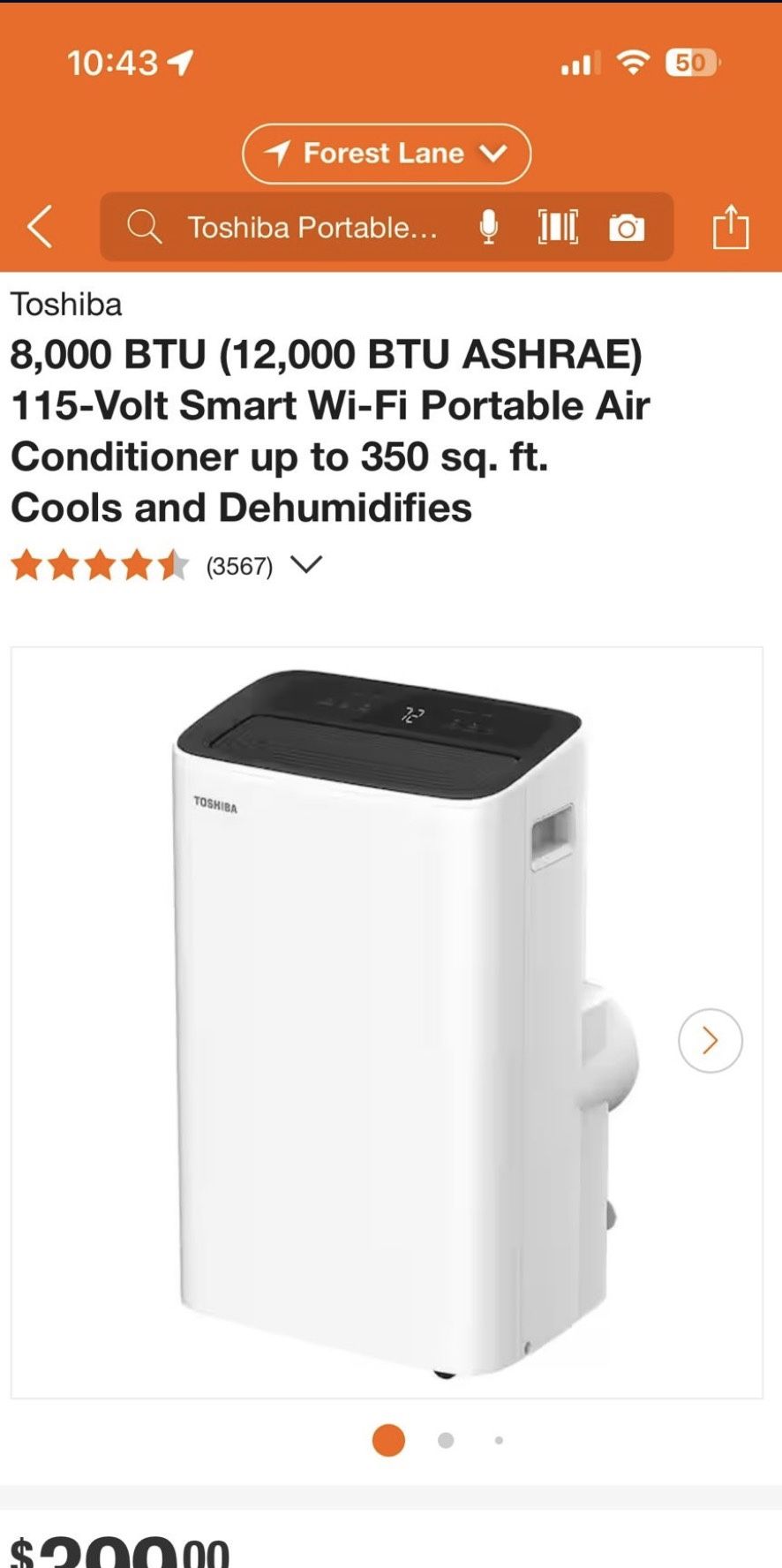 Toshiba Portable AC/Dehumidifier