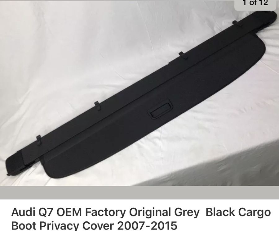Audi Q7 OEM factory Original Grey Black Cargo Boot Luggage Privacy Cover