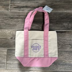 Trader Joe’s Mini Pastel Tote Bag Pink