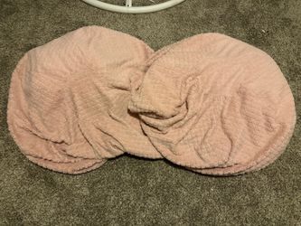 2 Medium Blush Pink Faux Fur Bean Bag Chair – Kids/Teen Bedroom