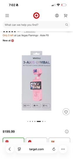 Vivitar 3-Axis Gimbal 4K Pocket Camcorder Bundle