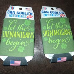 A Pair Of ST. PATTIES drinking Warmers