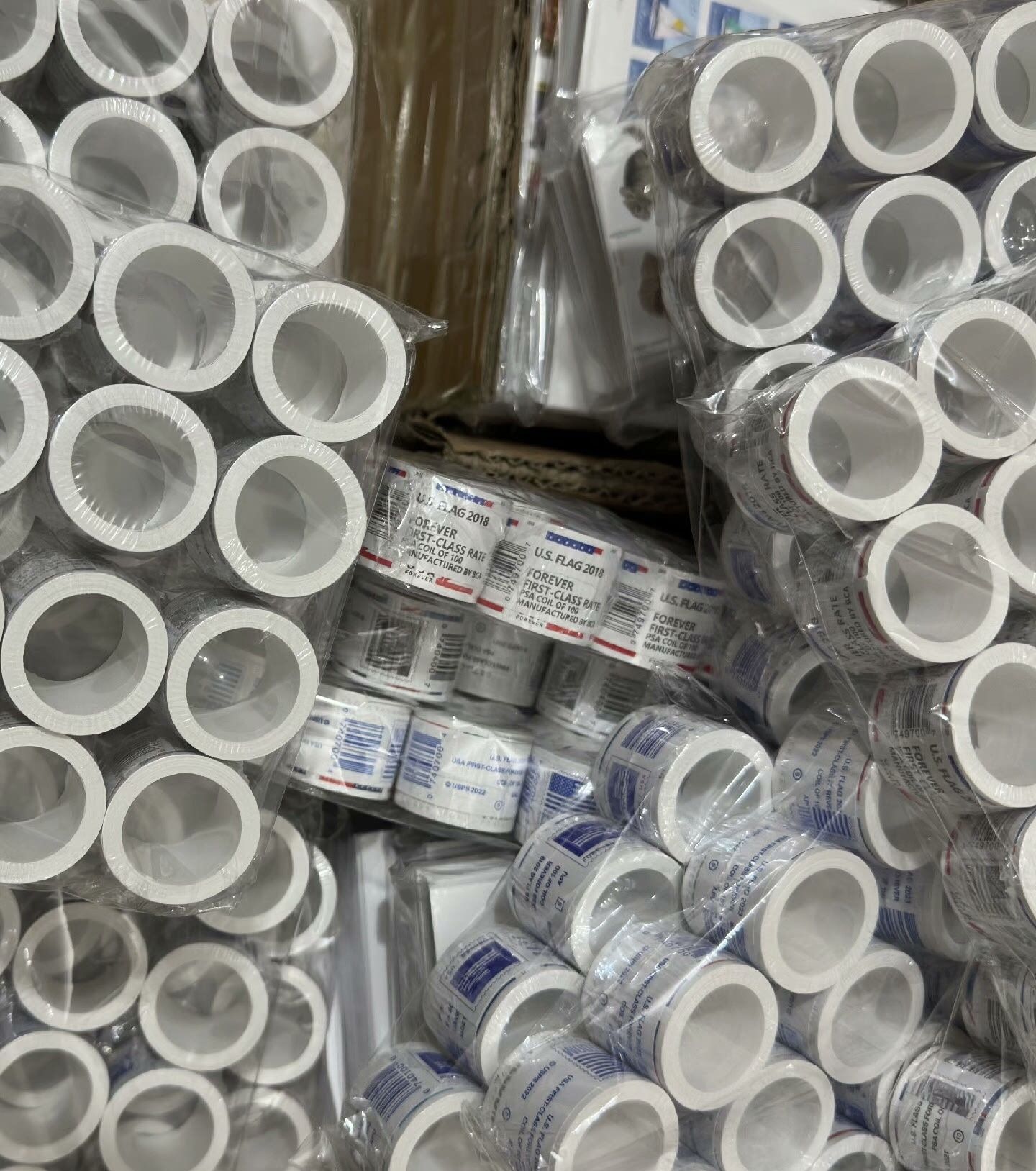 10 Rolls of 1000 USPS First Class Flag Forever Stamps 2018 Authentic