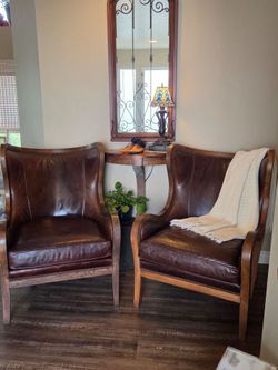 King Hickory Authentic Leather Chairs