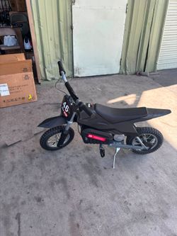 XtremepowerUS off-road electric motorcycle for children, 24 V and 250 W minibike with rechargeable battery, rear brake, fist accelerator, Dark Knight