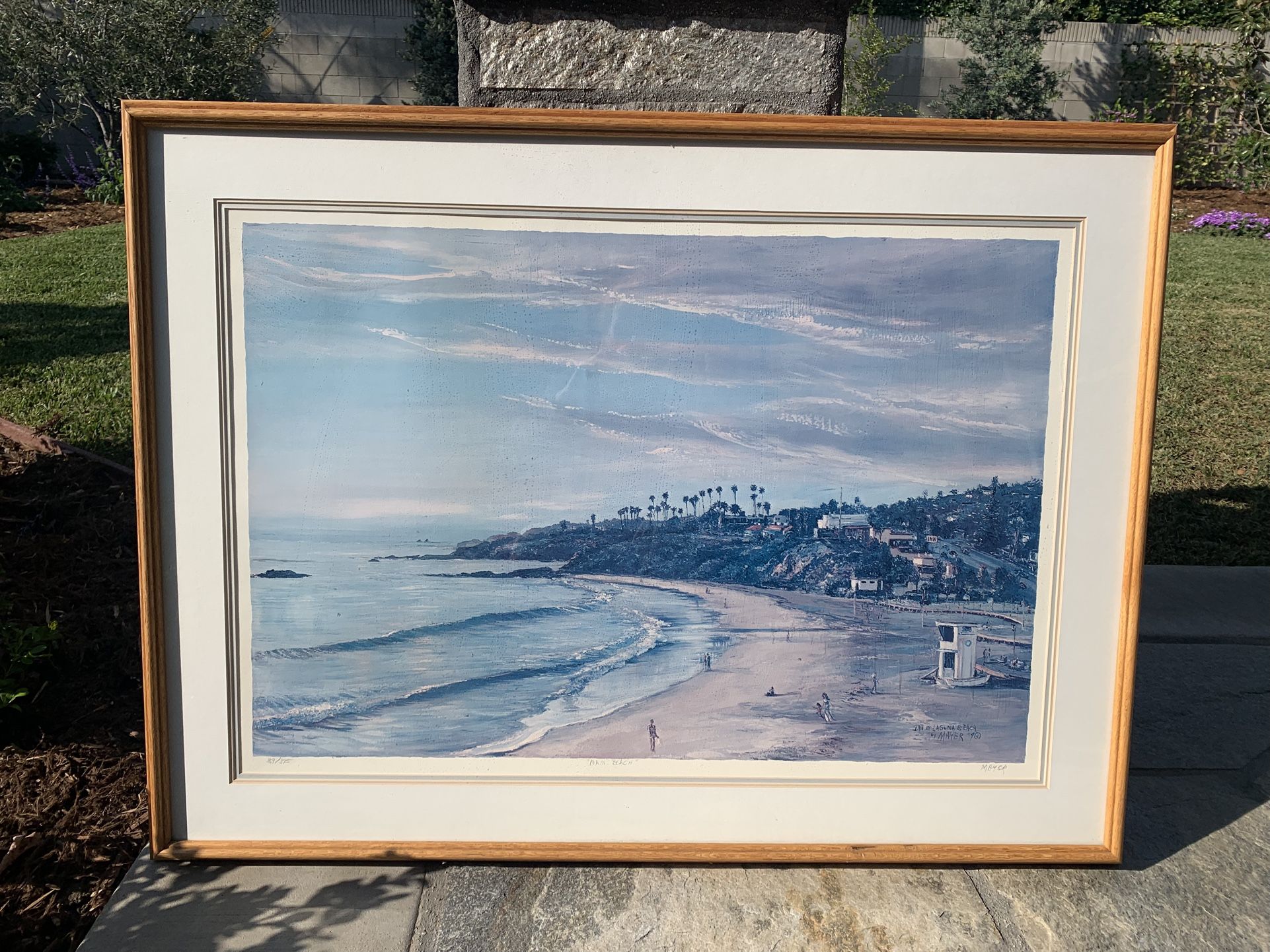 “MAIN BEACH” Signed Print By Ruth Mayer