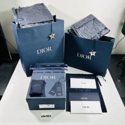 Dior Shopping Bags And Shoe Box