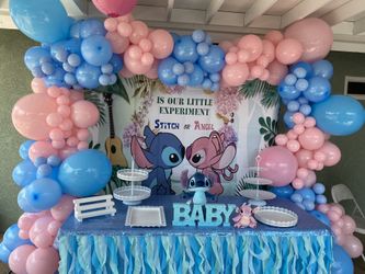 Stitch And Angel Balloon Set Up