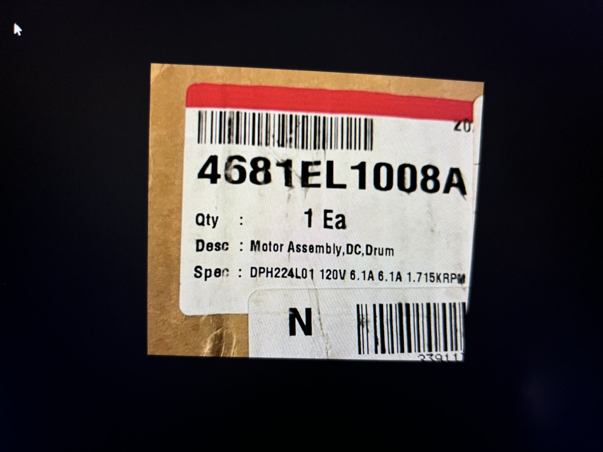 Motor Assembly DC Drum