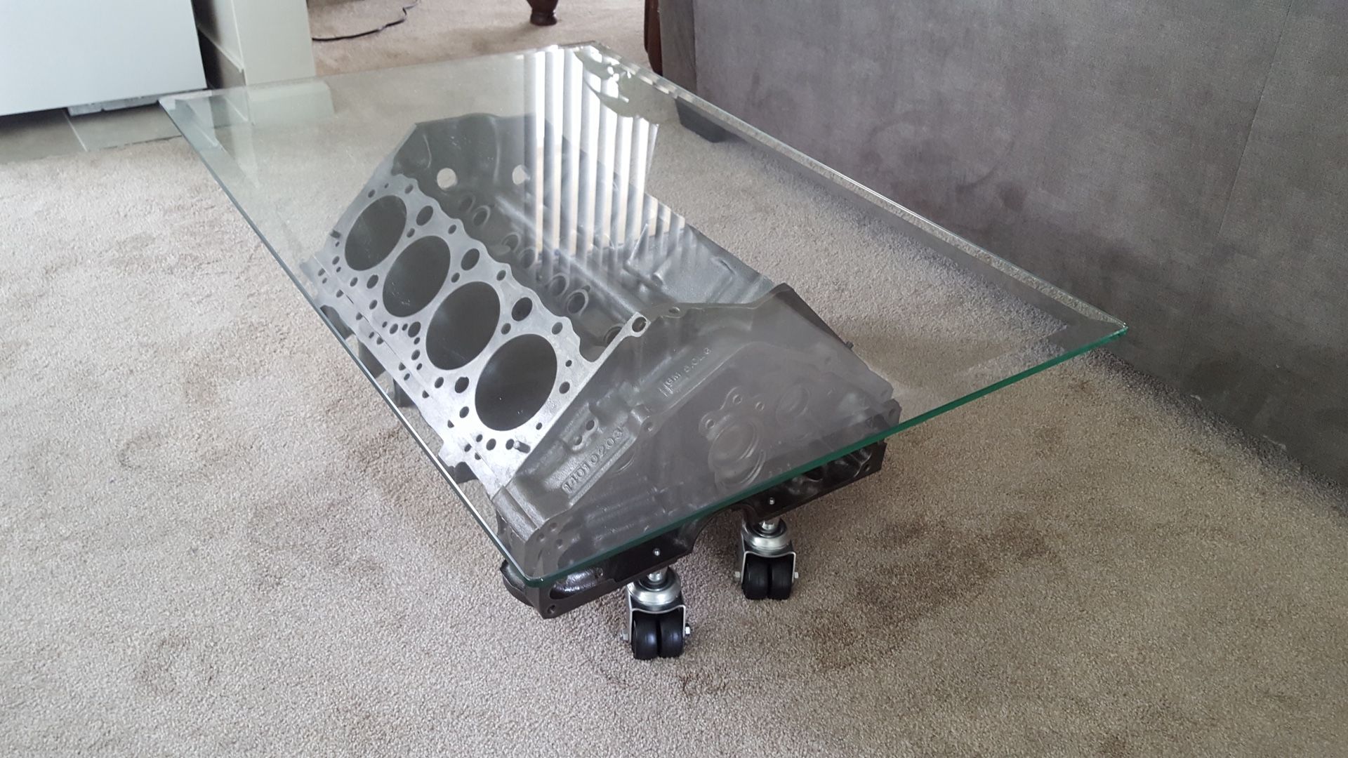 V8 Engine Block Table