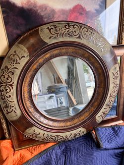 Large Round Decorative Wall Mirror