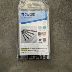 Qwork 5pcs Multi Material Drill Bit Set