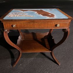 Empire-style Table With Florida Painting