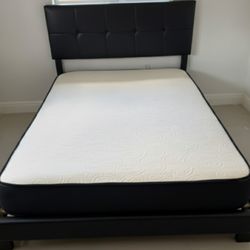 New Queen Size BED FRAME WITH MATTRESS NEW BEDROOM FURNITURE BED SET // CAMA NUEVA QUEEN SIZE 
