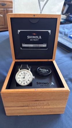 Shinola Detroit Watch with Wood Box