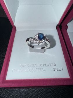 Pure Silver Plated Genuine Crystal Size 8