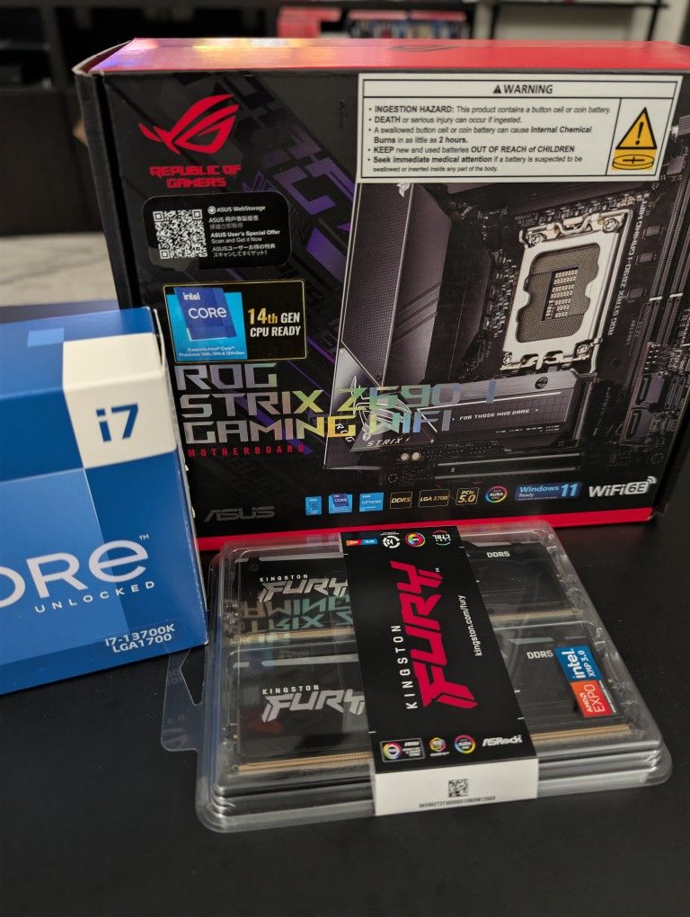 i7-13700k + ASUS Z690i + 32gb DDR5 6000 CL 36