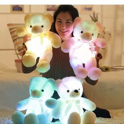 Lumi 50cm Colorful Glowing Teddy Bear Toy for kids( I Have Just The Pink )