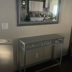 Console Table and Mirro