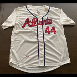 Hank Aaron 1963 Atlanta Milwaukee Braves Jersey Men 2XL HOF Baseball MLB New XXL