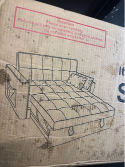 Brand New Convertible Sofa Bed / Sleeper Couch – Sealed in Box