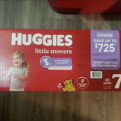 HUGGIES LITTLE MOVERS SIZE 7 88 COUNT