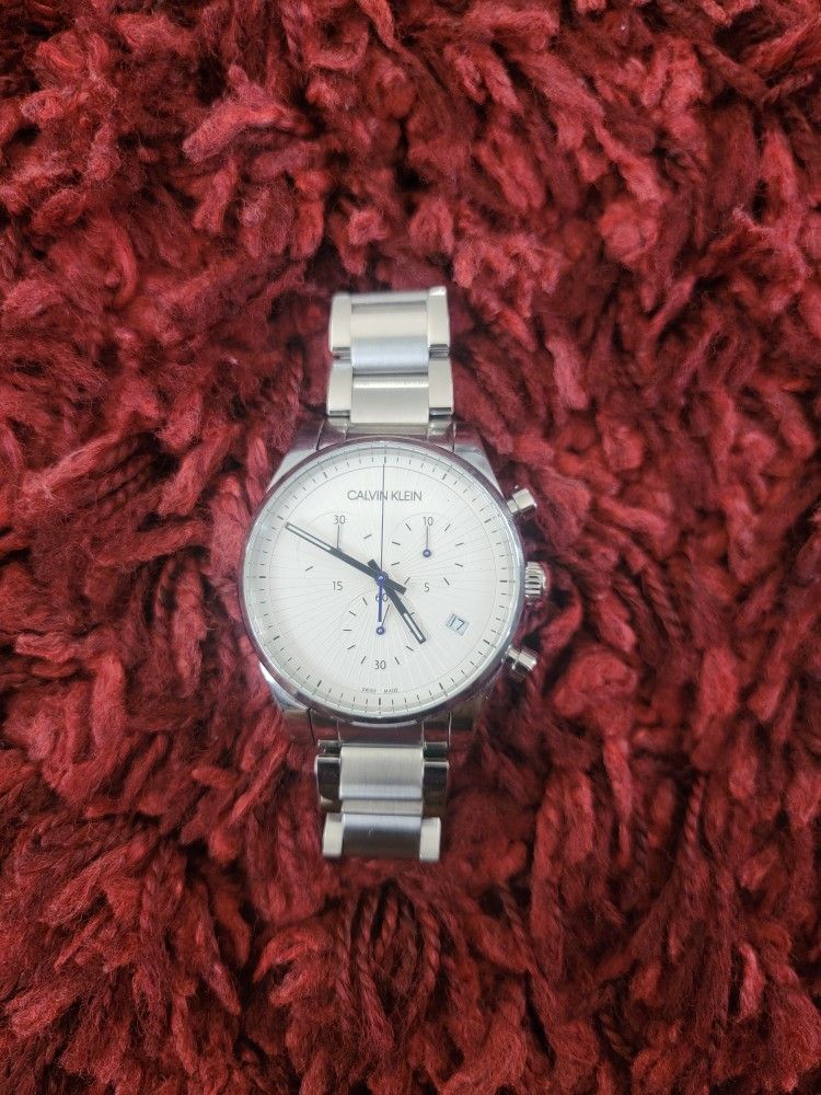 swiss made calvin klein men watch with brand new battery. (sells for $160 on ebay!)