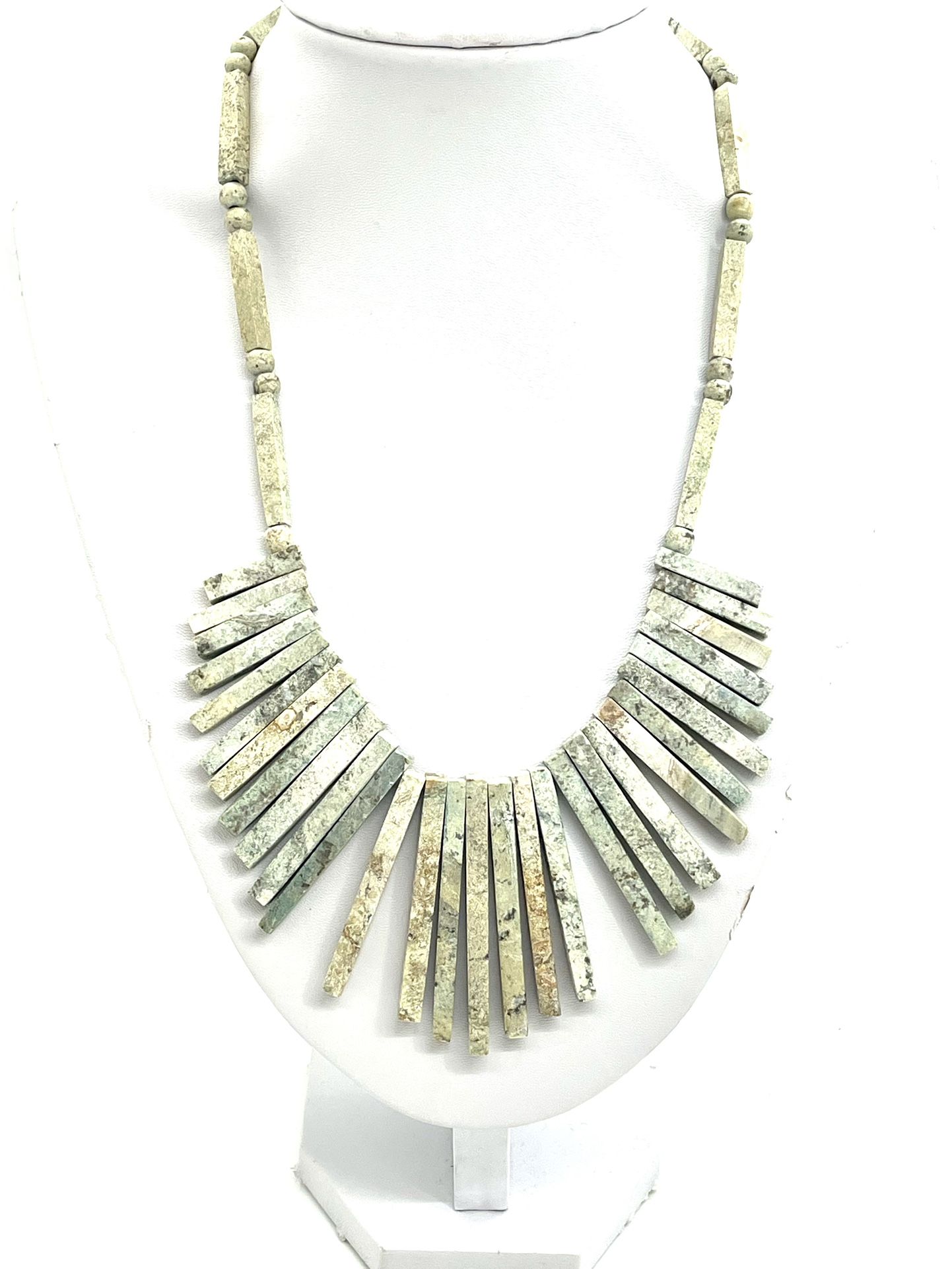 Vintage Green Stone Necklace