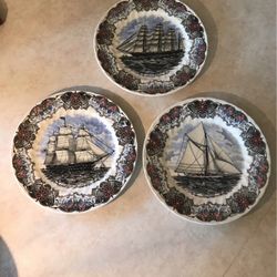 Vintage  Churchill Currier & Ives Nautical Ships Collection - Made In England