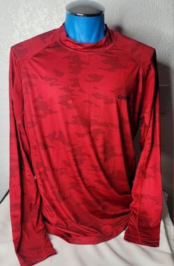 Reebok Sport Red Camo long-sleeve Shirt  Polyester & spandex Size XL Men's