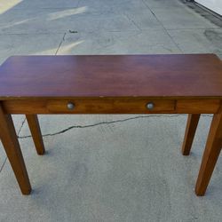 Solid Cherry Wood Console Table Desk With Drawers 48x18x30h