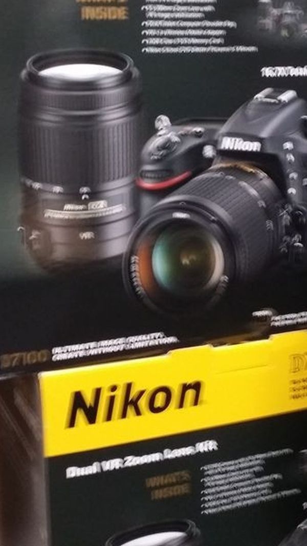 Nikon d7100 hd slr bundle 18 140mm VR Lens 55 300mm VR Lens,