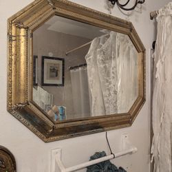 Big Patinaed Gold Mirror Vintage 200 Bucks