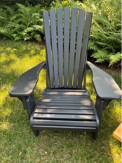 Modern Cedar Black Adirondack Chair
