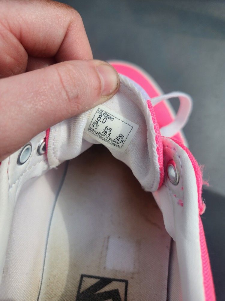Pink Van Shoes Size 8