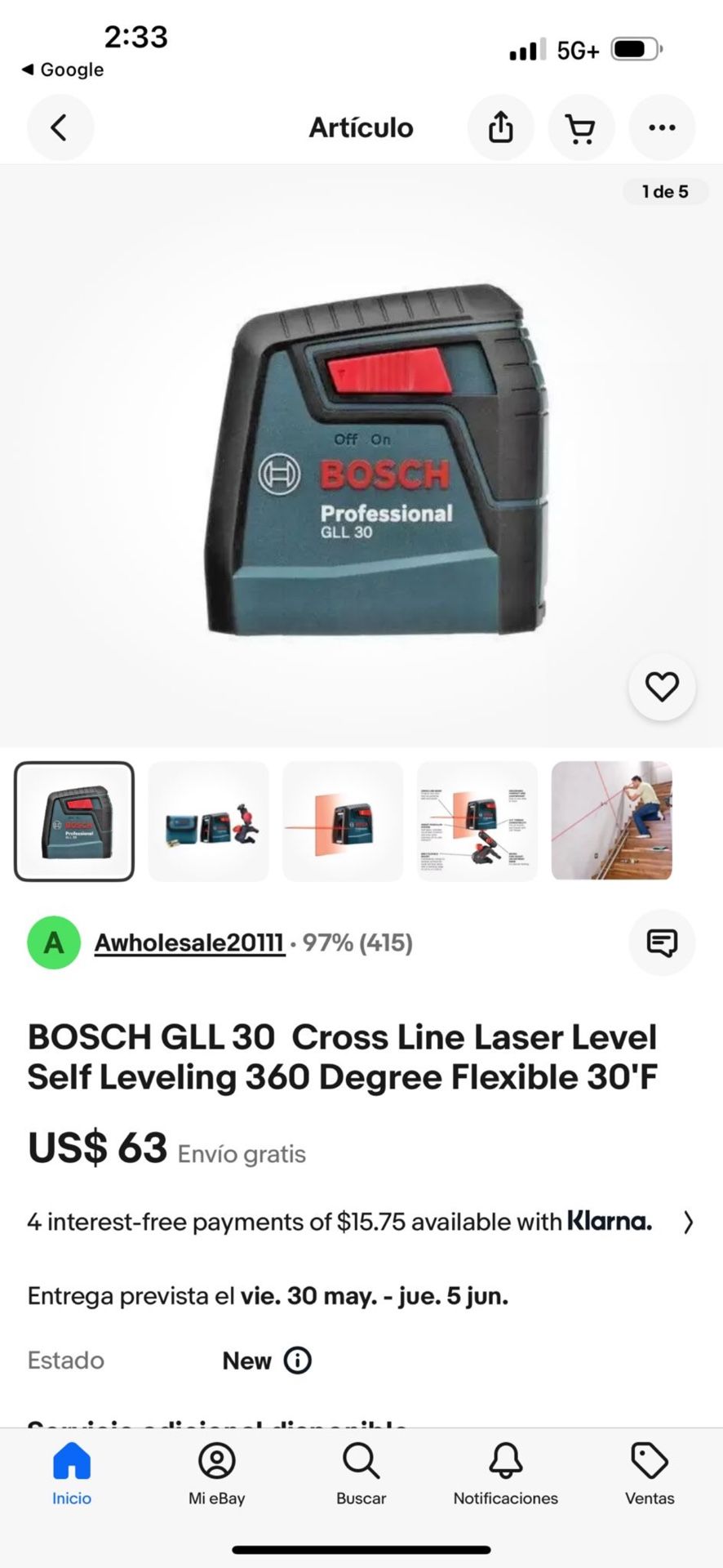 Laser Leveling (BOSCK)