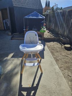 Baby High Chair W Option For Low Chair