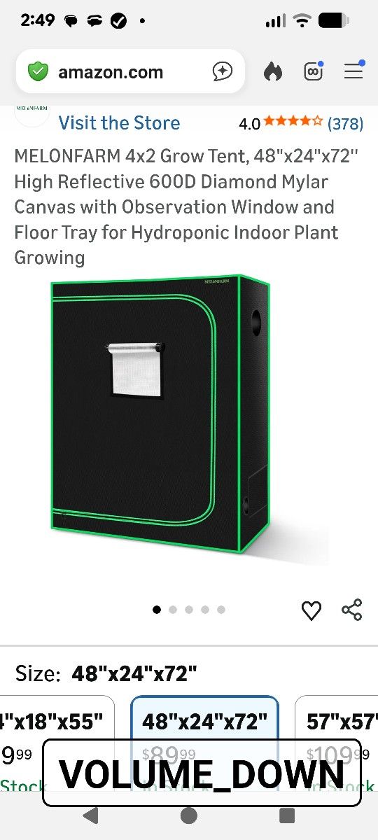 2 X 4 Grow Tent Used Only Once For Seedlings