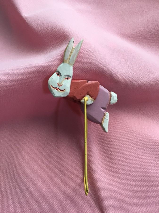 Easter rabbit gymnast ornament