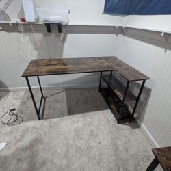 Wood And Metal Desk