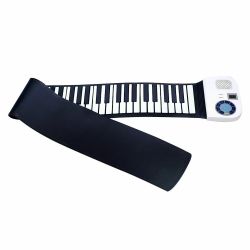 #13- Flexible Electronic Keyboard Silicone Rechargeable Roll Up Piano 88Key Bluetooth
