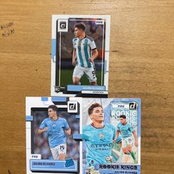 2022 DONRUSS JULIAN ALVAREZ 3 CARD ROOKIE LOT 