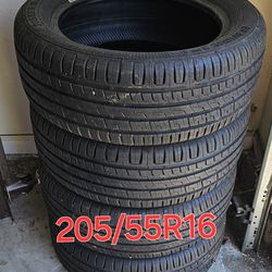 Four Tires 205 55 16 Bravuris Barum No Wheels

Selling for a friend. Tires only. Size is 205/55R16. Located near Beach Blvd and Kernan. 80% tread or m