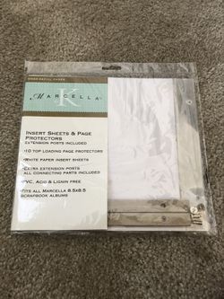 Scrapbook insert sheets