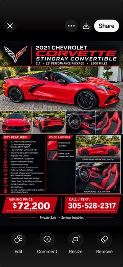 2021 Corvette mint condition