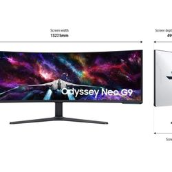Samsung - 57" Odyssey Neo G9 Dual 4K UHD Quantum Mini-LED