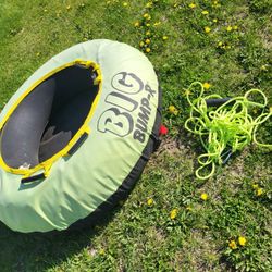 Big Bump - R heavy-duty towable Innertube, canvas cover, includes tow rope with handle 